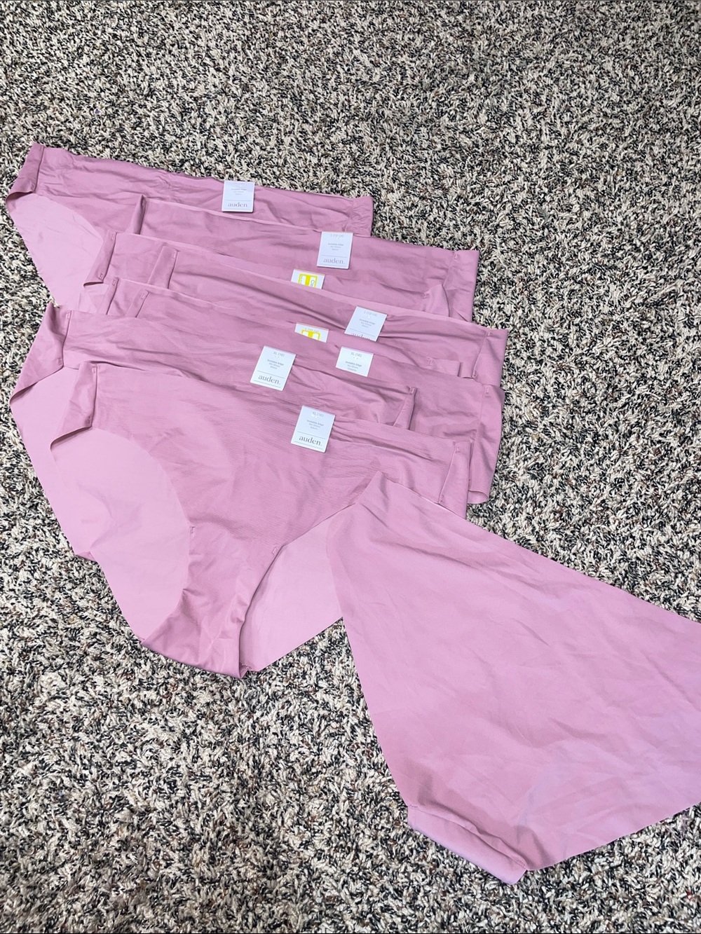 Auden Dusty Rose 9 Pack No Show Bikini Cheeky Panties Woman’s L-XL NWT